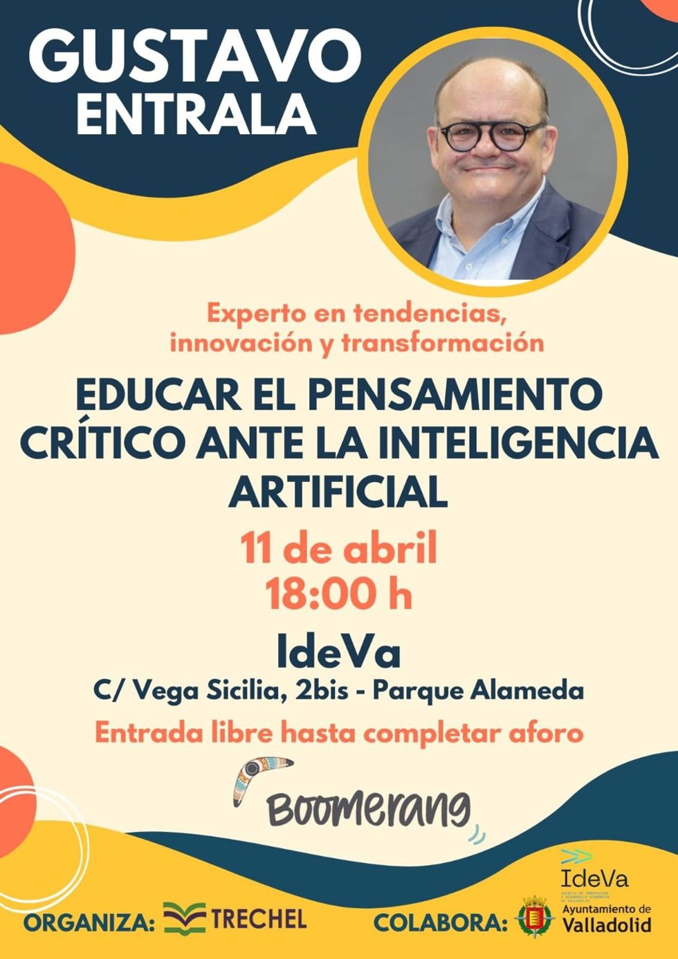 Cartel  de la conferencia de Gustavo Entrala