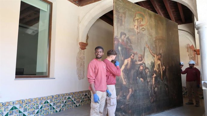 El lienzo 'Persecución de los Hospitalarios en Polonia' (también conocido como 'Martirio de varios frailes hospitalarios'), una obra de gran formato del siglo XVII, ubicada históricamente en la escalera monumental del hospital San Juan de Dios.