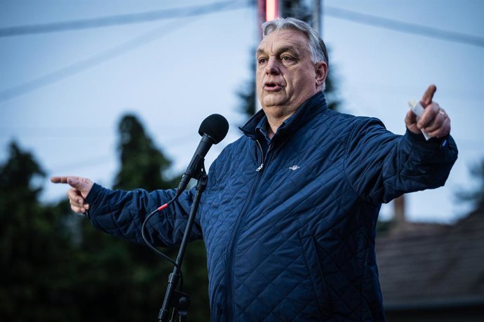March 31, 2026, Ocsa, Hungary, Hungary: Hungarian PM VIKTOR ORBAN visits the town of Ocsa in central Hungary during his national campaign tour just days before historic elections on 31 March, 2026. A national unrest and international media attention follo