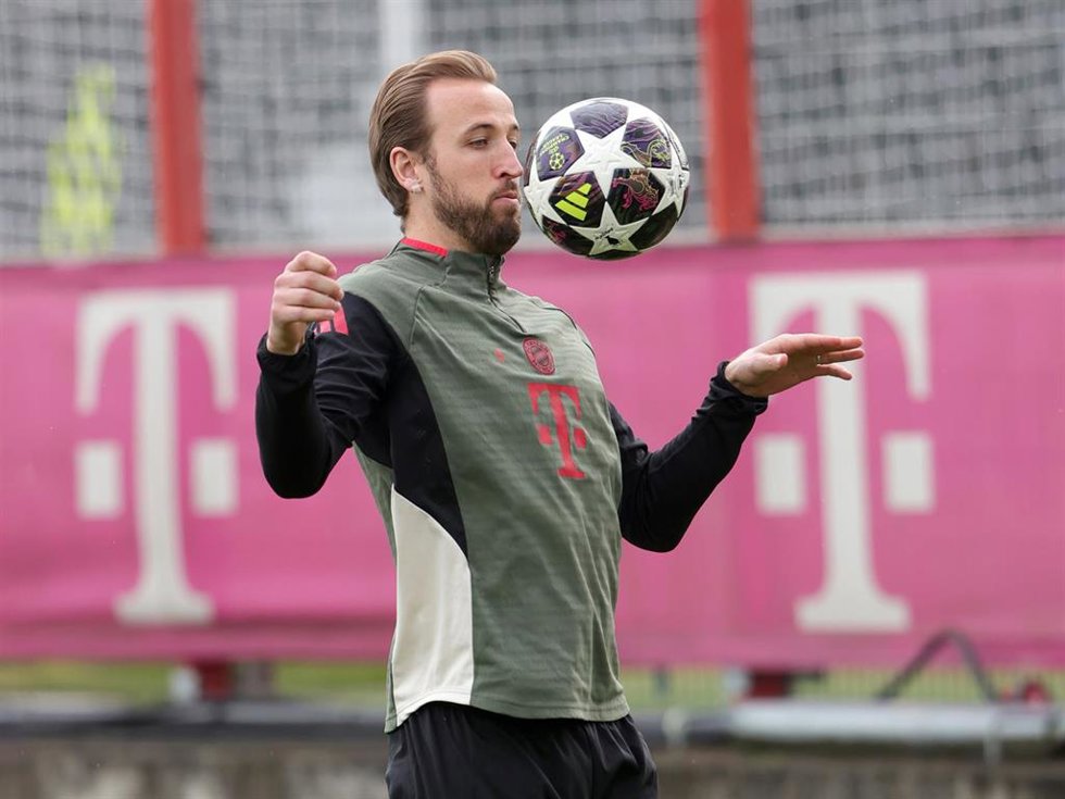 El delantero inglés del Bayern e Múnich Harry Kane, en un entrenamiento.