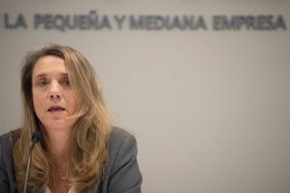 Archivo - La presidenta de Cepyme, Ángela de Miguel, duante la presentación de un informe de la situación de las pymes en el comienzo de 2026, en Madrid (España).