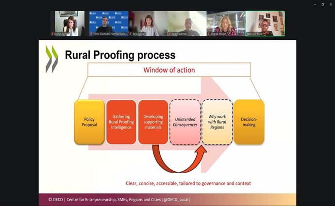 Presentación del Gobierno de Castilla-La Mancha durante el evento de la OCDE.