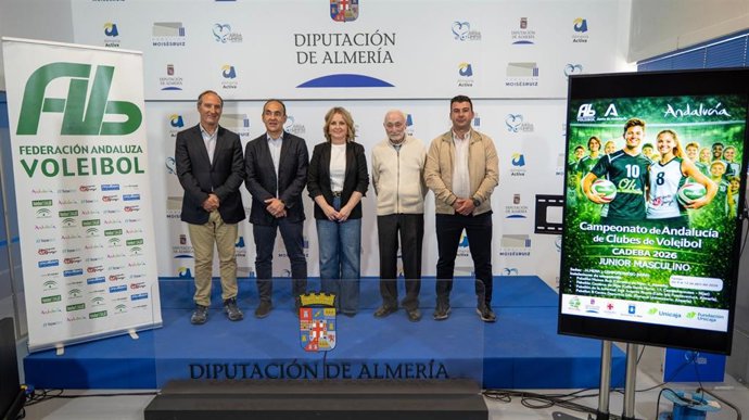 Presentación del Campeonato de Andalucía de Clubes de Voleibol (Cadeba) 2026 en categoría junior masculina.