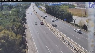 La carretera C-32 a l'altura de Gavà (Barcelona)