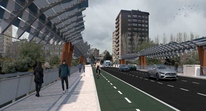 Diseño planteado en el proyecto técnico del Puente de Poniente en 2024 (no vinculante).