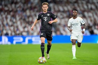 Archivo - Joshua Kimmich of Bayern Munich in action during the UEFA Champions League, Semi Final Second Leg, football match played between Real Madrid and FC Bayern Munich at Santiago Bernabeu stadium on May 08, 2024 in Madrid, Spain.