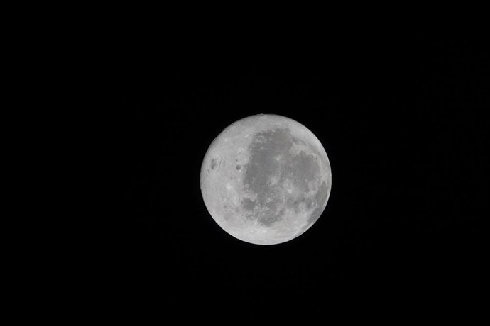 A view of the near side of the Moon, the side we always see from Earth, as seen from the Orion spacecraft.