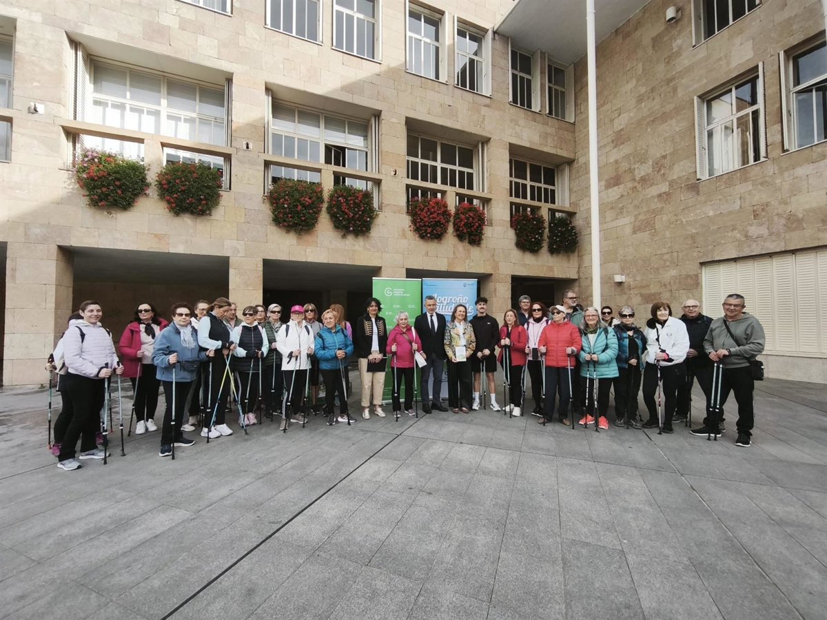 Una marcha nórdica, con la AECC La Rioja, abre el Mes de la Salud de Logroño, con más de 200 actividades durante abril