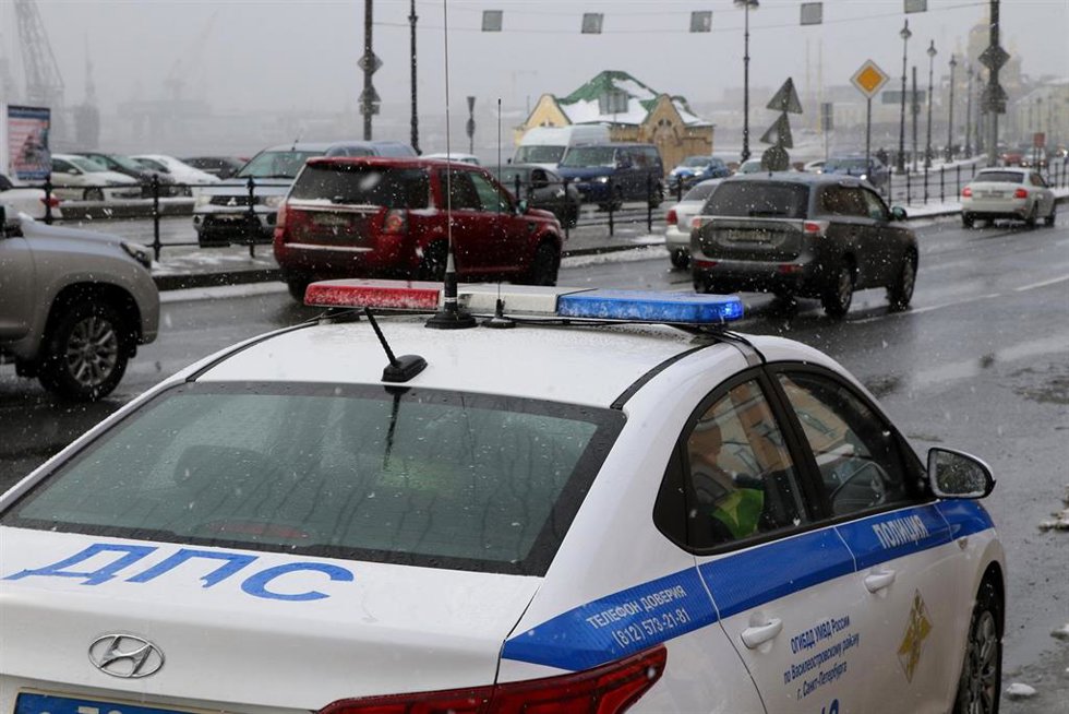 Archivo - Imagen de archivo de un coche de la Policía de Rusia.