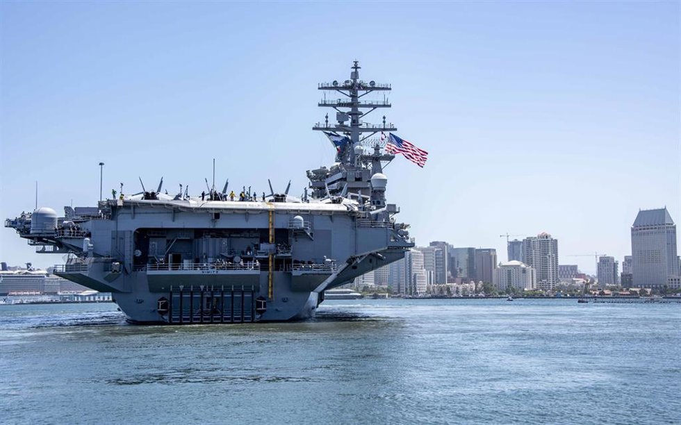 Archivo - El portaaeronaves 'USS Nimitz' en una imagen de archivo. 