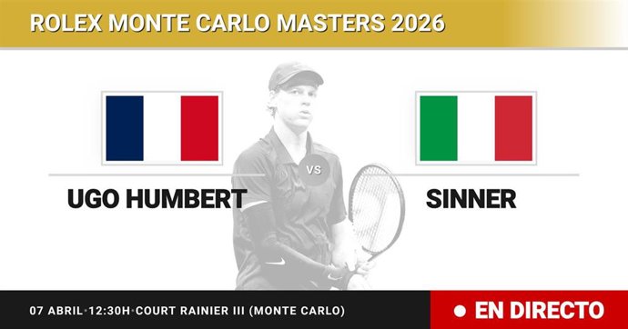 Ugo Humbert - Jannik Sinner: resumen y estadísticas del partido de Dieciseisavos de final de Rolex Monte Carlo Masters