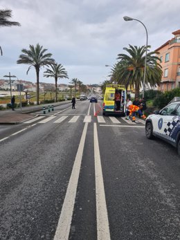 Atropello en la avenida de Galicia, en Sanxenxo (Pontevedra).