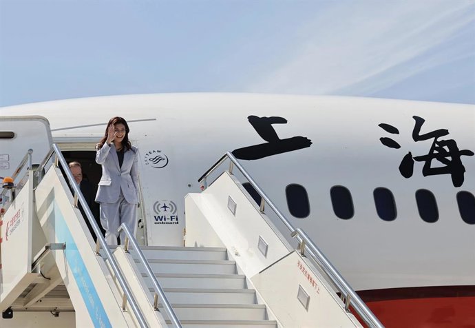 A líder da oposição de Taiwan, Cheng Li Wun.