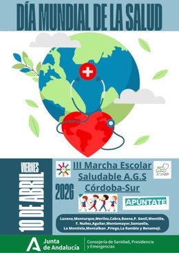 Cartel de la III Marcha Escolar Saludable.