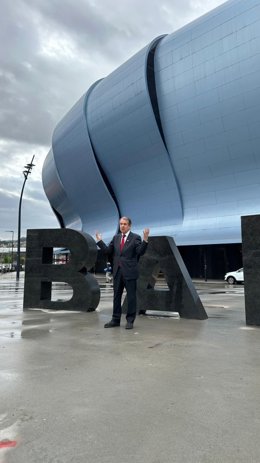 Abel Caballero en el estadio de Balaídos.
