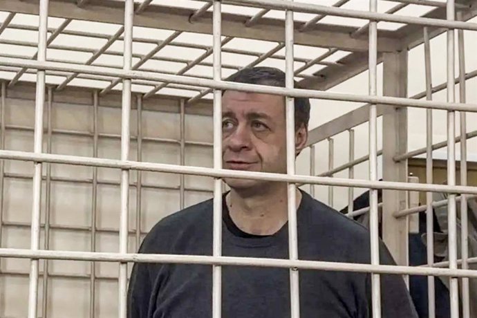 RUSSIA, KURSK - MARCH 30, 2026: Alexei Dedov, former deputy governor of Russia's Kursk Region, a defendant in a bribery case, appears at a hearing at the Leninsky District Court