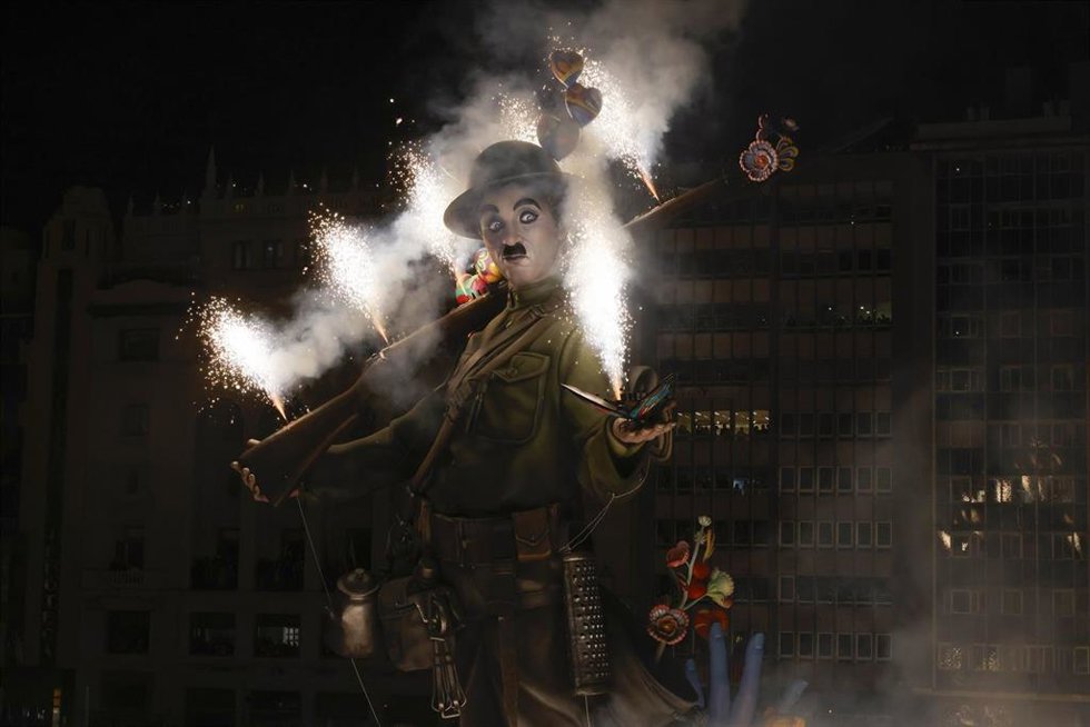 Cremà de la falla del Ayuntamiento, a 19 de marzo de 2026