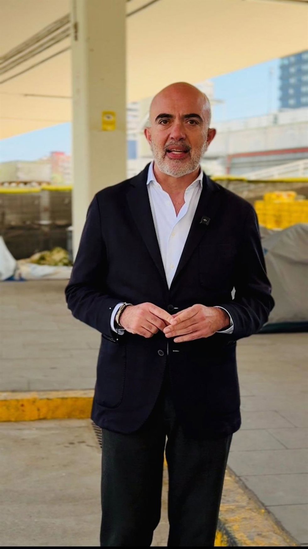 Sirera en el asentamiento de la estación de autobuses de Sants.