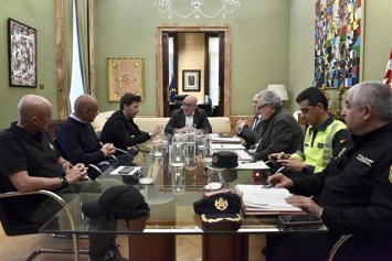 Reunión entre el delegado del Gobierno en Madrid, Francisco Martín, y los responsables del recinto Iberdrola Music de Madrid
