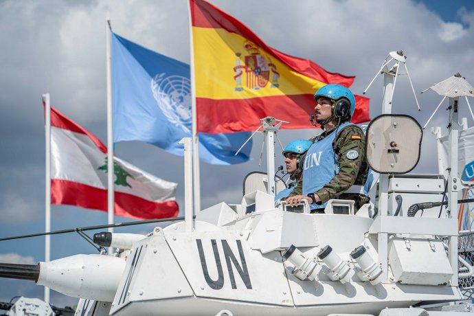 Archivo - Arquivo - Militares espanhóis destacados na missão da ONU no Líbano.