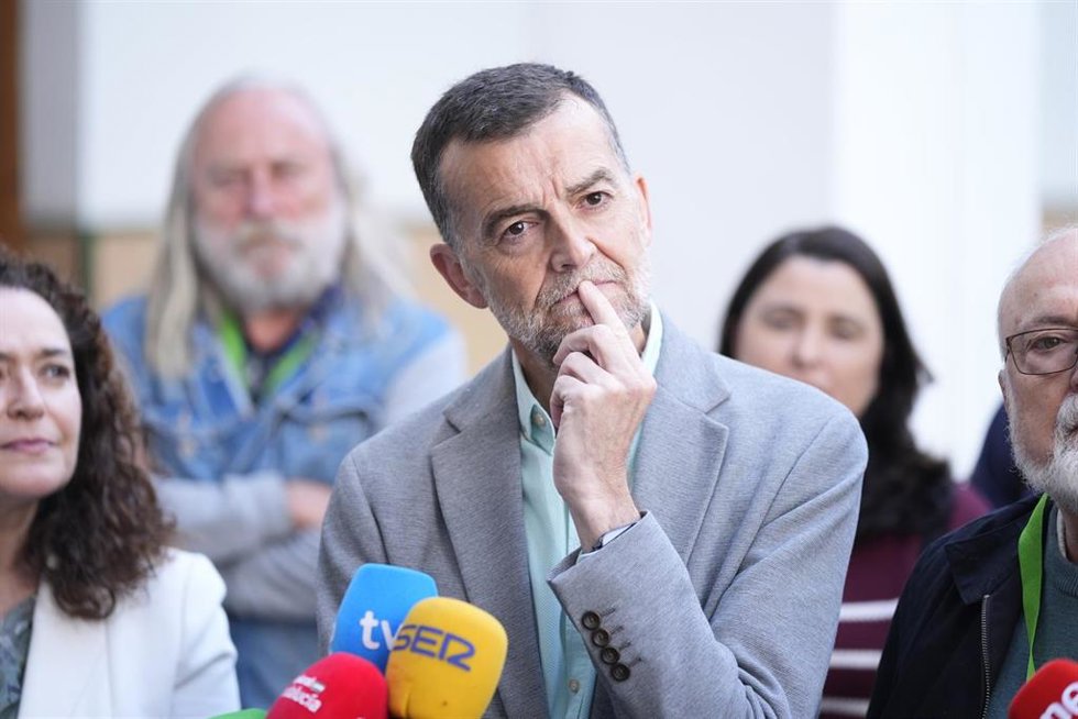 El candidato de Por Andalucía a la Presidencia de la Junta y coordinador general de Izquierda Unida, Antonio Maíllo, este miércoles, en Sevilla