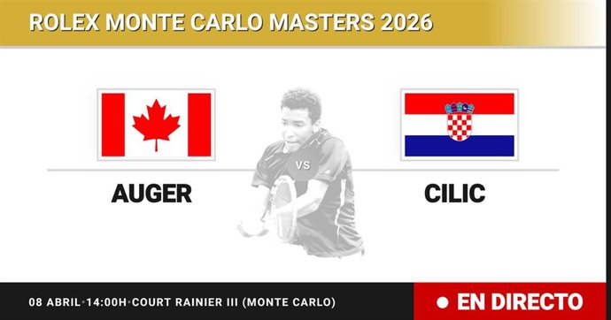 Felix Auger-Aliassime - Marin Cilic: resumen y estadísticas del partido de Dieciseisavos de final de Rolex Monte Carlo Masters