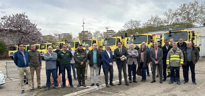 Presentación de las nuevas 12 autobombas de los servicios de incendios de la Junta de Castilla y León.