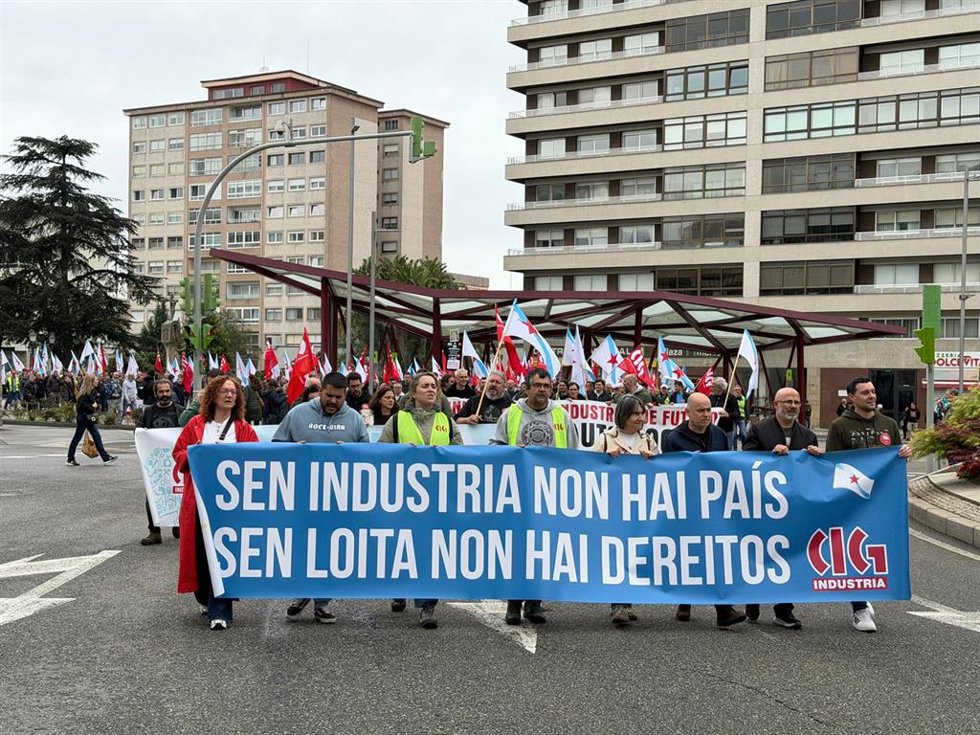 Imagen de la manifestación de esta mañana.