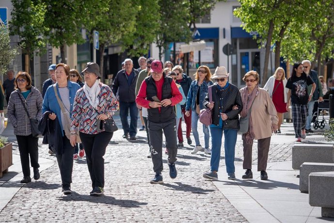 Turistas en una calle de Mérida.