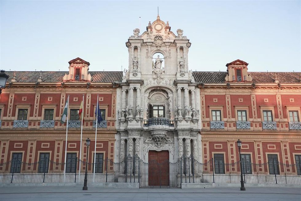 Archivo - Fachada del Palacio de San Telmo. A 1 de agosto de 2024, en Sevilla (Andalucía, España). Fachada del Palacio de San Telmo, sede del gobierno de la Junta de Andalucía.