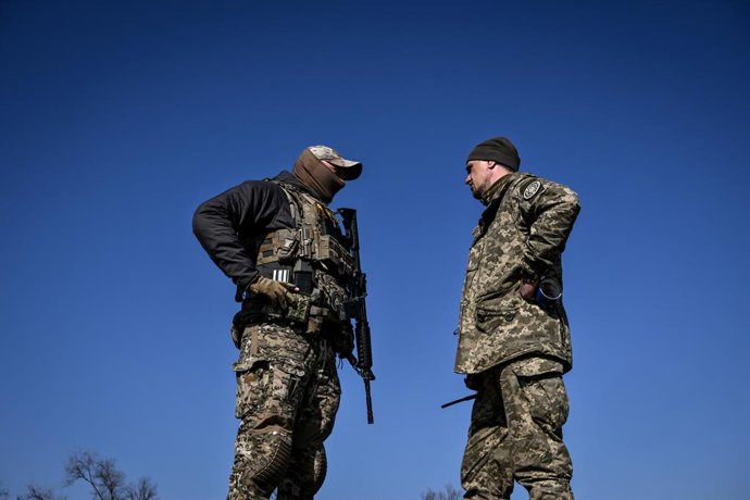Imagem de arquivo de militares ucranianos.