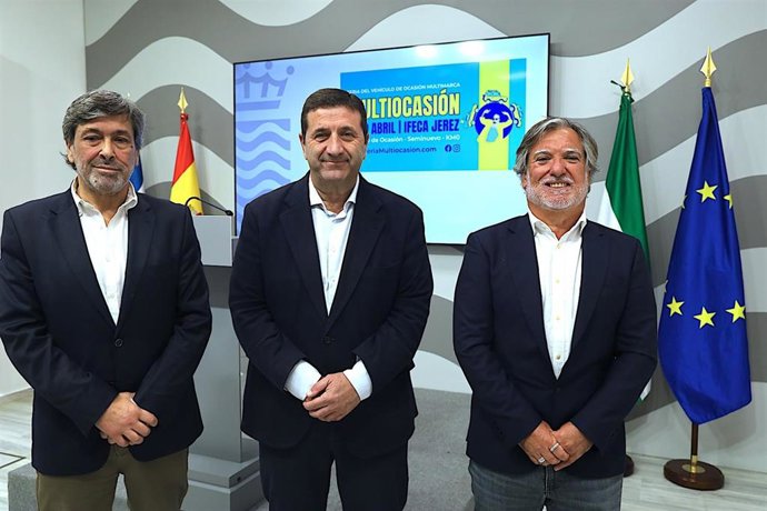 El teniente de alcaldesa de Empresa y Trabajo Autónomo del Ayuntamiento de Jerez, José Ignacio Martínez, en la presentación de la Feria del Vehículo de Ocasión.