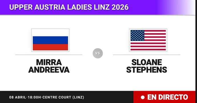 Mirra Andreeva - Sloane Stephens: resumen y estadísticas del partido de Octavos de final de Upper Austria Ladies Linz
