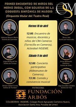 PRIMER ENCUENTRO DE NIÑOS DEL MEDIO RURAL CON SOLISTAS DE LA ORQUESTA SINFÓNICA DE MADRID