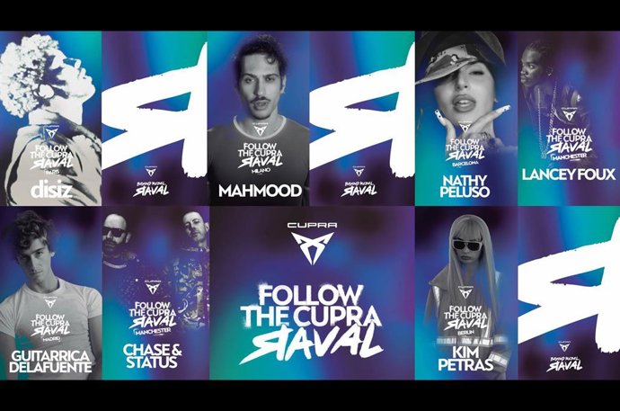 Artistas de la presentación del Cupra Raval