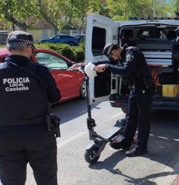 Intervingut un patinet elèctric a Castelló que aconseguia quasi 90 km/h