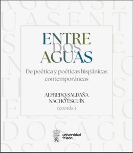 Portada del libro 'Entre dos aguas. De poética y poéticas hispánicas contemporáneas', editado por la Universidad de León (ULE).