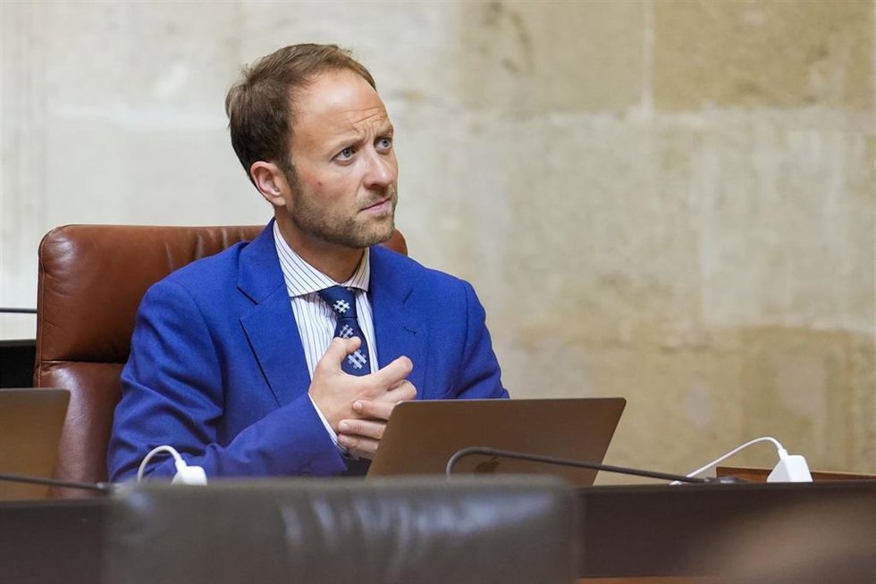 Archivo - Erik Domínguez en el Parlamento de Andalucía.