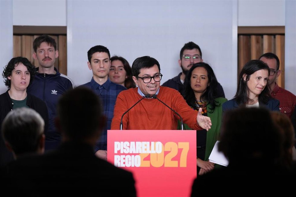 Archivo - El candidato de BComú a la alcaldía de Barcelona, Gerardo Pisarello, durante una rueda de prensa, en la sede de Comuns, a 23 de febrero de 2026, en Barcelona, Catalunya (España).