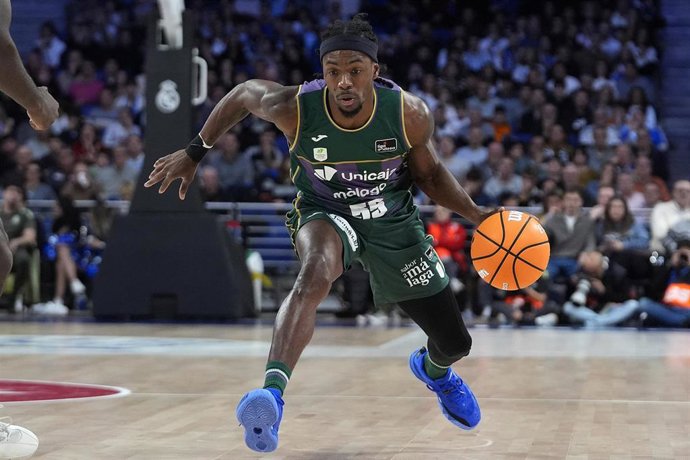Archivo - Kendrick Perry, en un partido con el Unicaja de Málaga.