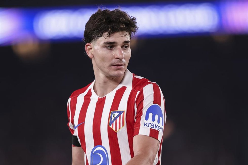 Julián Álvarez, en un partido con el Atlético de Madrid.