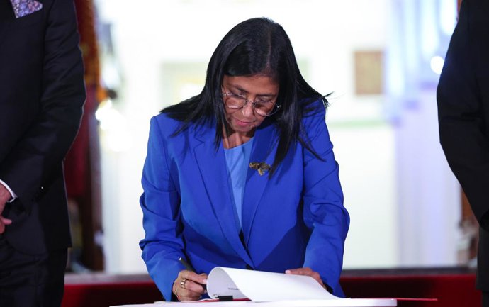 Archivo - La presidenta encargada de Venezuela, Delcy Rodríguez