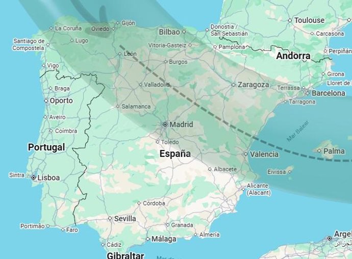 Eclipse solar en España en agosto