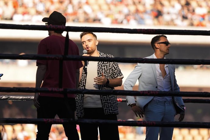 Archivo - Arquivo - O criador de conteúdo Ibai Llanos durante a quinta edição do La Velada del Año no Estádio de La Cartuja, em 26 de julho de 2025, em Sevilha (Andaluzia, Espanha). O criador de conteúdo Ibai Llanos organizou a quinta edição do La Velada 