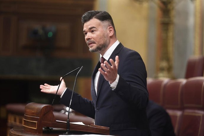 Archivo - El portavoz de ERC en el Congreso, Gabriel Rufián