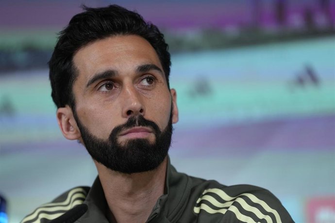 El entrenador del Real Madrid, Álvaro Arbeloa, en ruea de prensa.