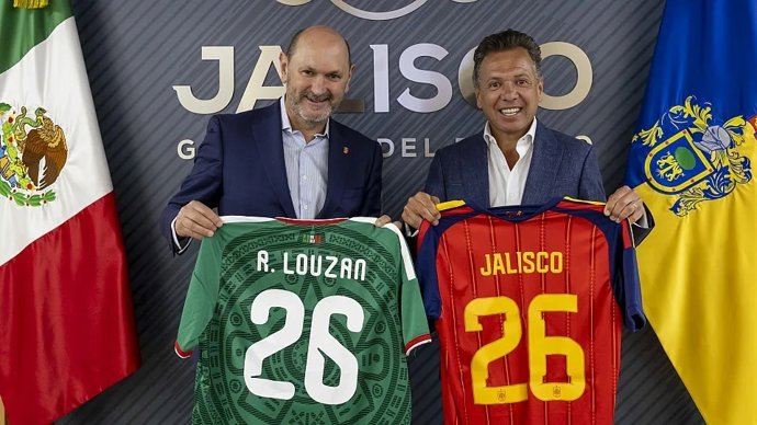 Rafael Louzán junto a Pablo Lemus, Gobernador del Estado de Jalisco