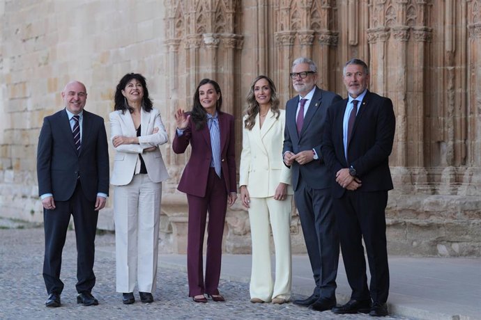 La reina Letizia a su llegada a la Catedral de la Seu Vella de Lleida