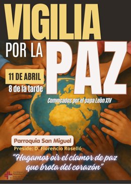Cartel de la vigilia de oración por la paz mundial