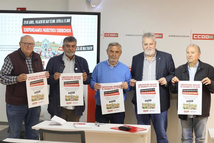 CCOO y UGT convocan movilización el 29 de abril en Andalucía con el lema 'La atención a la dependencia es un derecho'.